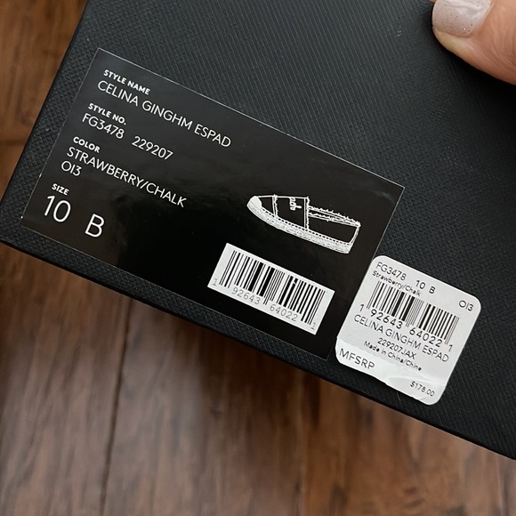 Celina Espadrille With Gingham Print size 10 - Picture 6 of 6